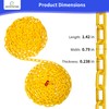 SEVSTATWK Yellow Plastic Chain 25ft, 1.42" Link, High Visibility Plastic