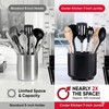 Cooler Kitchen Jumbo Extra Large Sturdy Rotating Black Utensil Holder