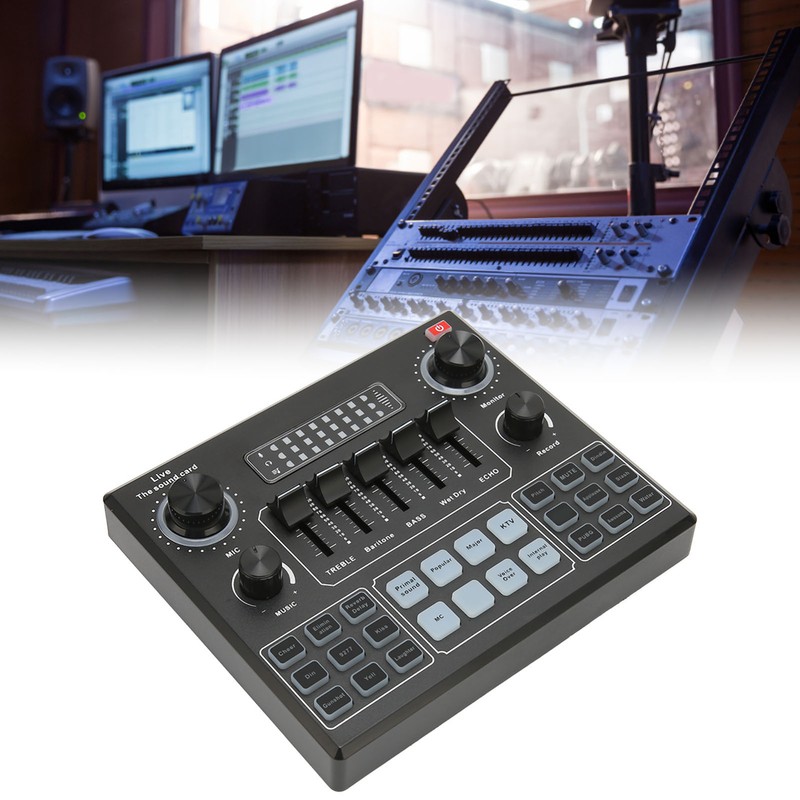 Live Sound Card Multiple Sound Effects Voice Changing External Mini