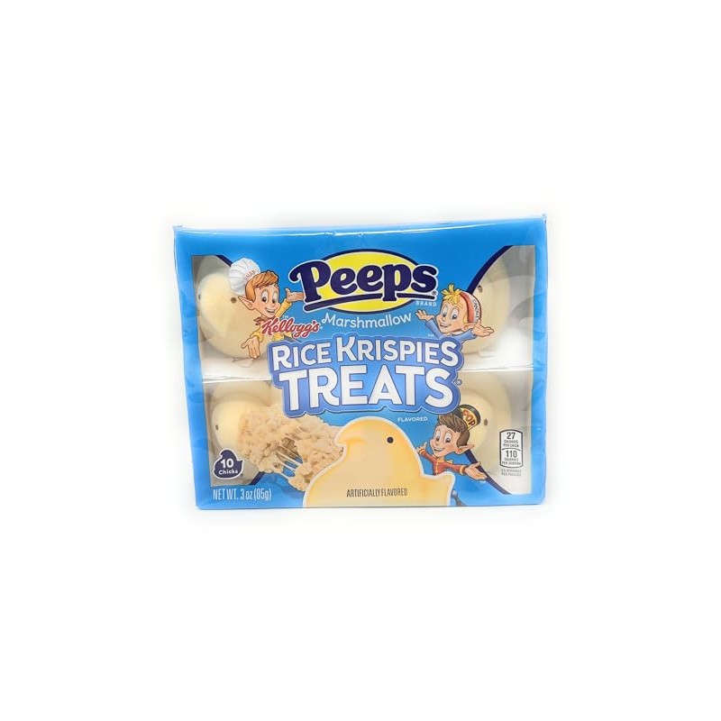 PEEPS Rice Krispies Treat Flavored Marshmallow Chicks 10 Count -