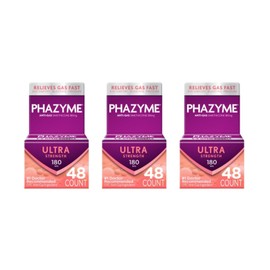 Phazyme Anti-Gas Ultra Strength 180 mg Softgels - 48 ct, Pack of 3