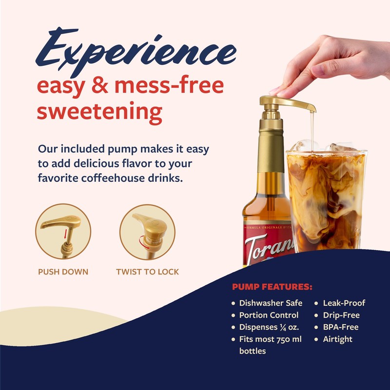 Torani Chocolate Chip Cookie Dough Coffee Syrup, Flavored Syrup for