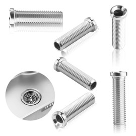 6 STK M12 Hohlschraube Spüle 45mm Hohlschraube für Siebkorbventile, Edelstahl Abflusssiebschrauben, Waschbecken Schraube für Küchenspülen Ablaufventil Schraube Zubehör für Ventilabläufe 1.5" 3.5"