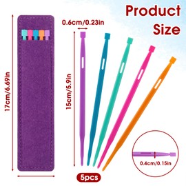 5pcs That Purple Thang Sewing Tools with Bag, Multifunctional Sewing Accessories for Sewing Craft Projects, Quilting Supplies for Sewing Kit Projects Use (5 Color)