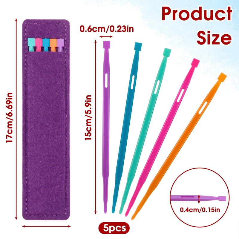 5pcs That Purple Thang Sewing Tools with Bag, Multifunctional Sewing