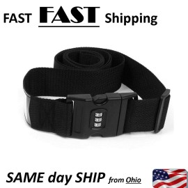 UN brand BLACK suitcase lock - luggage lock - suitcase lock - strap combination lock