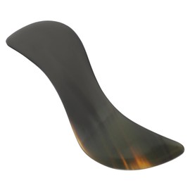 Healvian 14cm Buffalo Horn Gua Sha Scraping Board for Facial Massage Curved Gua Sha Tool for Anti-aging and Relaxation for Beauty and Physical Therapy Random Color