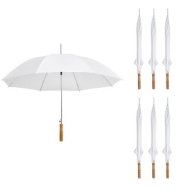 Anderson Umbrella Wedding Umbrella - 48" Umbrella - Manual Open - 7 Pack (White)