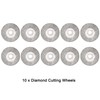 sourcing map 10 Pcs 25mm Diamond Coated Cutting Wheels with
