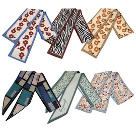 Curve Muse Fashion Bag Handbag Handle Ribbon Scarf Hair Head Band Decoration-6 Pack-Pack G