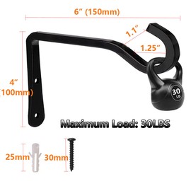 AYSUM 6 Pack Plant Hanging Bracket, 6 Inch Wall Hook for Hanging Plant, Metal Hanging Plants Hangers for Bird Feeders, Planters, Lanterns, Wind Chimes (Includes Mounting Hardware)