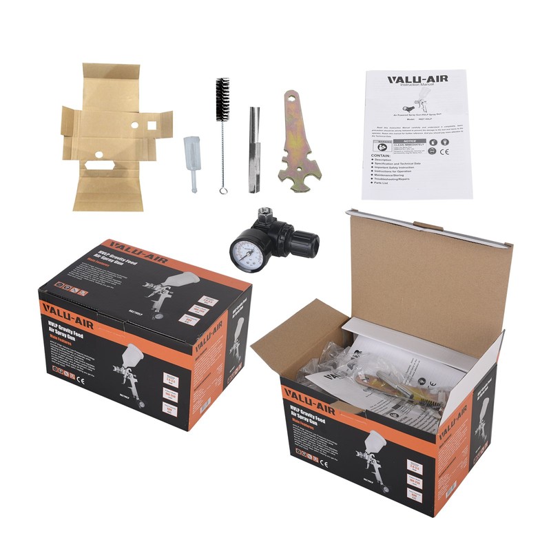 Valu-Air H827-B 20Oz HVLP Gravity Feed Air Spray Gun with