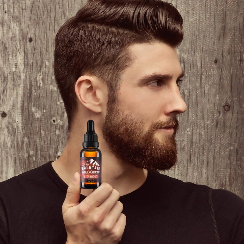 Rocky Mountain Barber Company Aceite Para Barba De Cedro Par