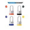 XanHen Laminated Steel Padlocks, 24 Pack, Blue, Keyed Alike, Long