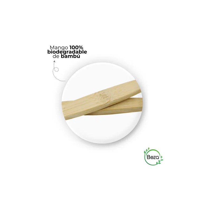 Paquete 100 Cepillo Dientes Bambú Adulto Biodegradable Media