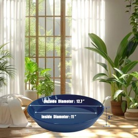 Plant Saucer Blue Ceramic Deep Pot Tray - 1 Pack 13 inch, Planter Saucers Water Drip Trays for Indoors Outdoor, Thick Durable Sturdy Flower Pot Saucers for Glazing Pots Base, More Sizes 4-15 inch