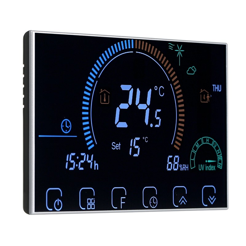 3A 95~240V Water Heating Energy Saving Smart Thermostat with Touchscreen