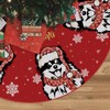 Christmas Tree Skirt Red Tree Skirt Pomeranian Xmas Winter Tree
