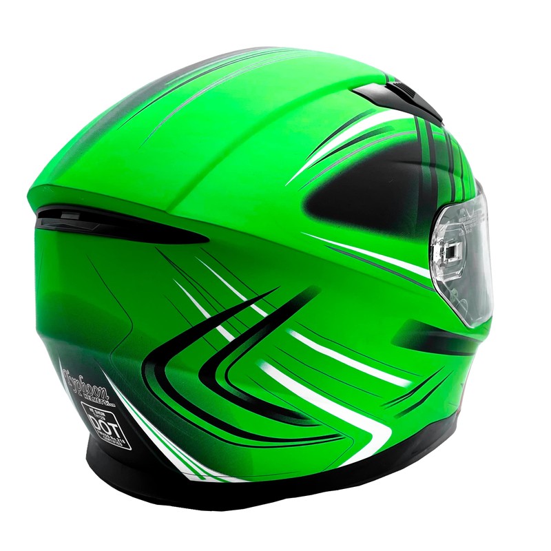 Typhoon Full Face Motorcycle Helmet w/Drop Down Sun Shield DOT