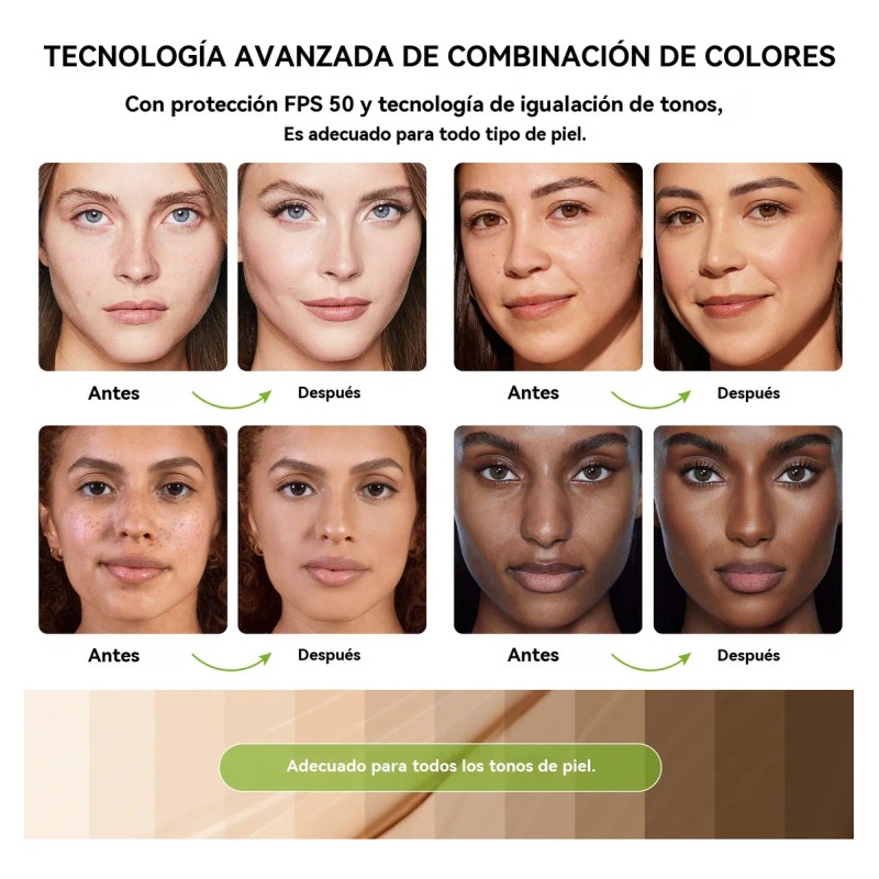 Base De Maquillaje Mágica Que Se Adapta Al Tono De