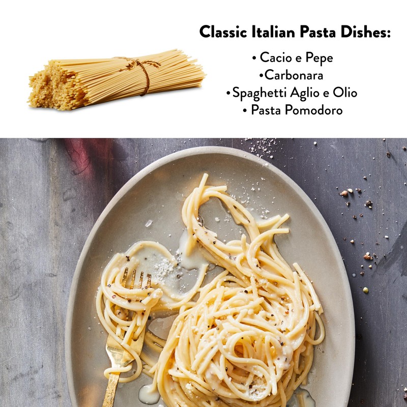 DeLallo Spaghetti Pasta, 1 Pound Bag, 8 Pack, Classic Style,