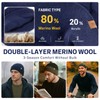 TOP-EX 80% Merino Wool Fisherman Beanie for Men Women Knit