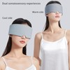 Dual-Sided Sleep Mask, Adjustable Velcro Strap, Zero Pressure Design (Grey)