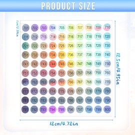 10 Sheets Number Stickers 1-1000 Label Laser Stickers, Small Round Self-Adhesive Label for Home, Office, Kitchen, and Classroom, Organizing Nail Polish Bottle/Nail Art Sticks/Lipstick (Dia.10mm)