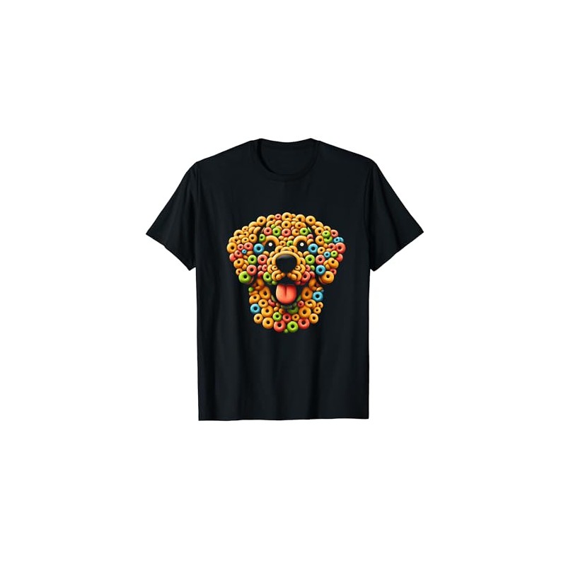 Whiskers and Loops: Meet the Fruit Loops Cat T-Shirt, black