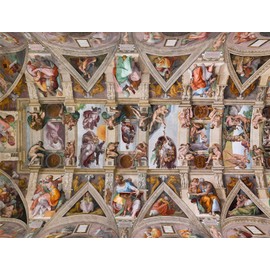 500 Piece Jigsaw Puzzles - Sistine Chapel Ceiling By Michelangelo - For Adults 50cm X 38cm, Artists Collection, Fine Art