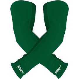 Nxtrnd Air-TEK Arm Sleeves, Breathable Football Arm Sleeves, Compression Arm Sleeves for Men, Sold as a Pair (Large, Dark Green)