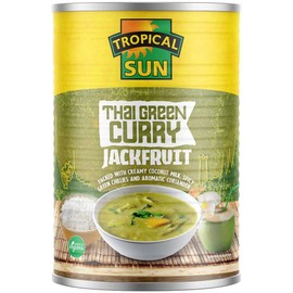 Tropical Sun Ready-to-Eat Thai Green Curry Jackfruit, 400g (Pck of 1) | Vegan and Vegetarian Friendly. | Perfect with Jasmine Rice or in Wraps and Sandwiches!