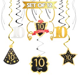 LINGTEER Happy 22nd Birthday Swirls Streamers - Cheers to 22nd Birthday 22 Years Old Bday Party Hanging Decorations.