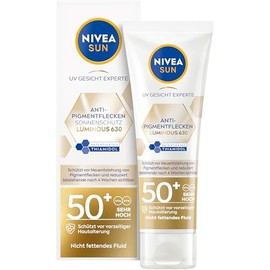 Nivea Sun Spot Control Luminous 630 - Líquido facial diario avanzado con ácido hialurónico y vitamina E para mejorar el brillo, tono de piel refinado 