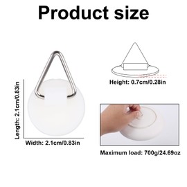 Gosknor 30pcs Adhesive Wall Plate Hangers, Invisible Vertical Plate Holders for Display 0.83 Inch Strong Adhesion Picture Hangers for Decoration Wall Art