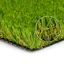 SMARTLAWN PROFESSIONAL Realistic Artificial Grass Rug, 6'X12' Carpets for Indoor and Outdoor Use, 1.25" Pile Height Soft and Lush Natural Looking Synthetic Mats