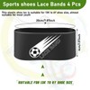 Patelai 4 Pcs Soccer Cleat Lace Cover Soccer Shoe Band