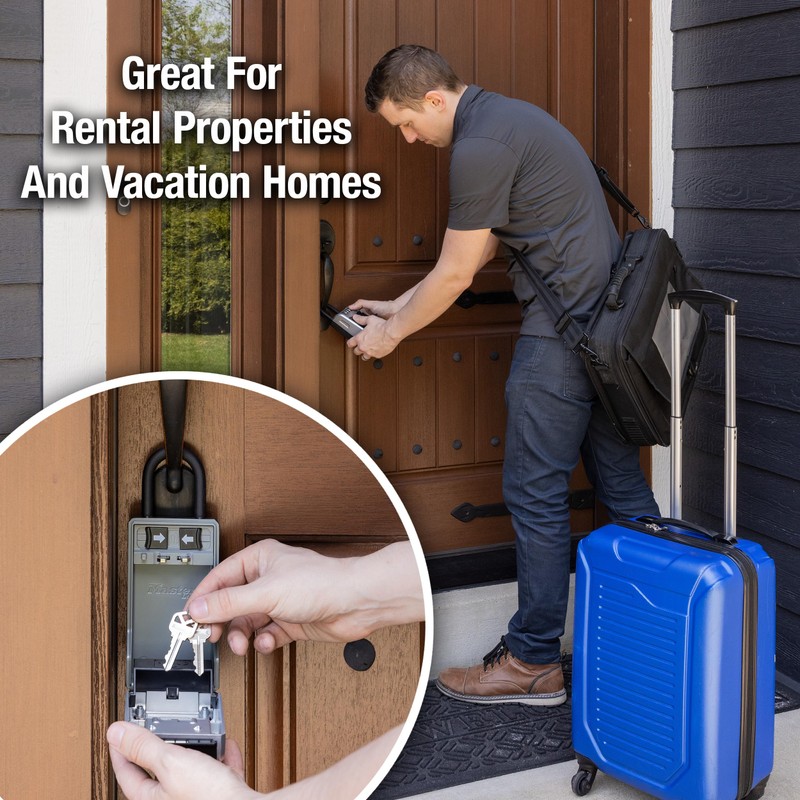 Master Lock High Capacity Key Lockbox, Combination Dial, Removable Shackle