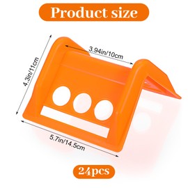 24 Pack Flatbed Edge Protector, Edge Corner Tie Down Protector for Up to 4 Inch Straps, Protects Cargo Edges, Flatbed Accessories Plastic Protectors (Orange)