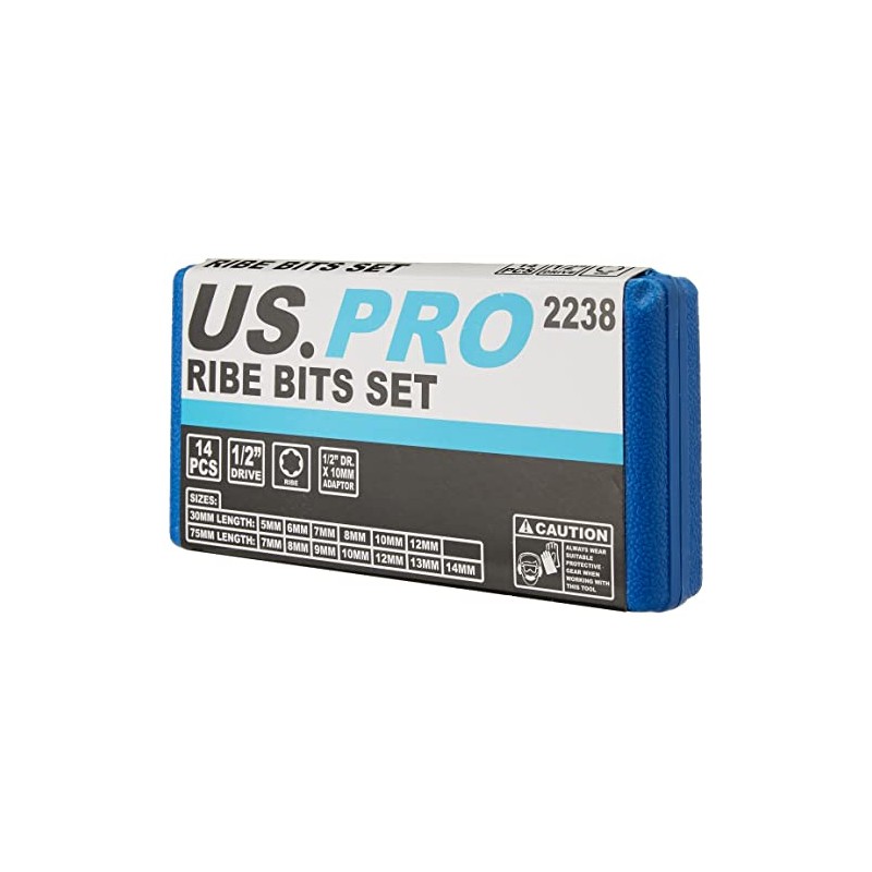 BERGEN DR RIBE 1/2" M5-M14 POLYDRIVE SOCKET BIT SET 30-75MM