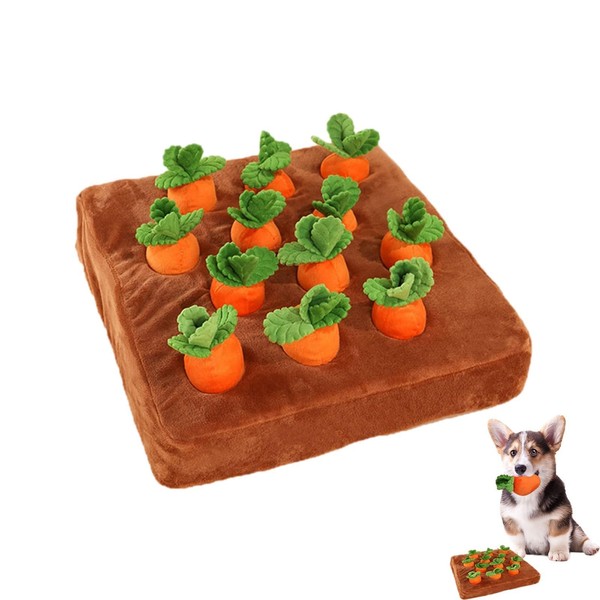 Carrot Dog Toy, Stuffed Carrot Dog Toy, Snuffle Mat, Toys