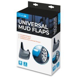 Simply Auto MUD001 Easy Fit Heavy Duty Universal Mud Flaps for Safety againt Debris, Water, Mud and Tar, Black