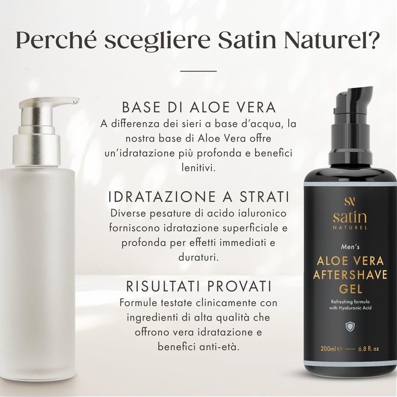 Satin Naturel Balsamo Dopobarba Bio da Uomo 200 ml