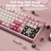 LEOBOG A98 Wireless Mechanical Keyboard, Tri-Mode BT5.0/2.4GHz/USB-C, Creamy Keyboard with