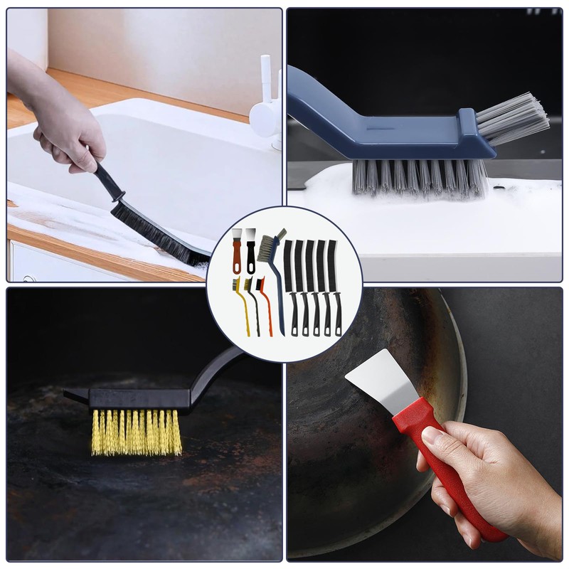 zeyedemo 11 Piece Gap Cleaning Brush Set with Stiff Bristles