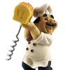 Italian Chef Baker Holding Bread Cork Screw Bottle Opener and