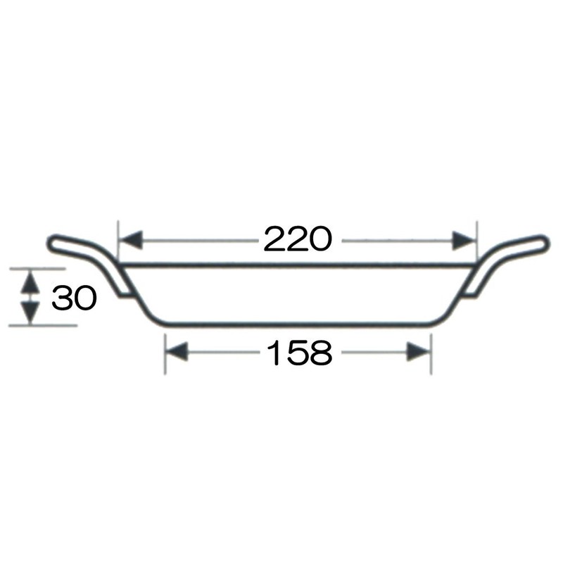 Iron Black Skin Paella Pot, 8.7 inches (22 cm)