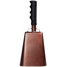 Belle Vous Steel Metal Cow Bell with Handle - 27.5 cm Cow Bell Drum Loud Bell Instruments - Cow Bells Musical Bell with Handle for Noise, Sports Events, Football Games