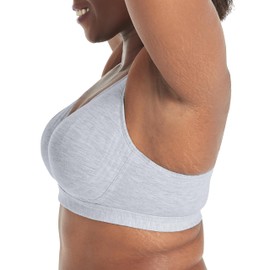 PLAYTEX Womens 18 Hour Ultimate Lift & Support Cotton Stretch Wireless Us474c Full Coverage Bra, Grey Heather, 40DD US