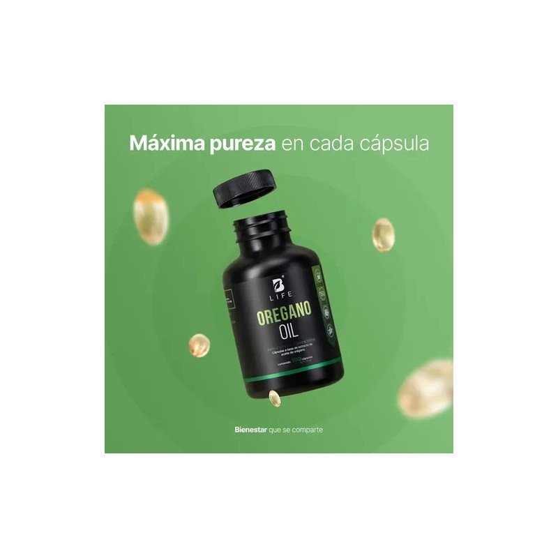 Aceite De Orégano De 300 Caps. Oregano Oil. B Life